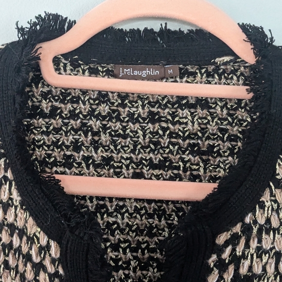 J. McLaughlin Tweed Fringe Cardigan - Picture 4 of 7
